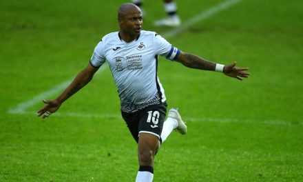 Ayew breaks goal record in Swansea injury return