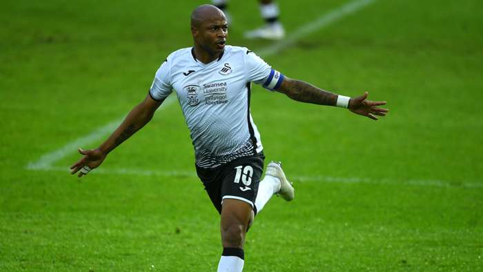 Ayew breaks goal record in Swansea injury return