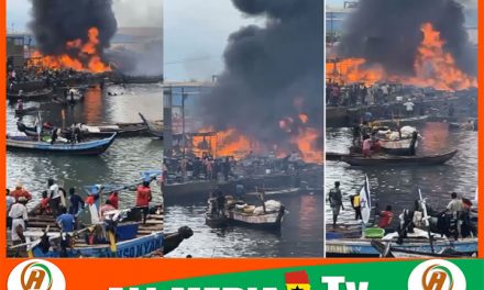 Fire guts Elmina Fishing Harbour