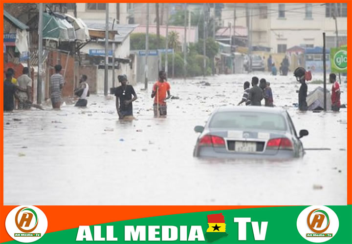 some part ofaccra flooded atfer five hours rain