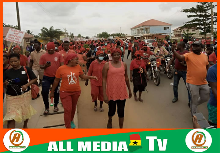 akufo- addo: open Aflao border ,Ketu South residents on protest for closure