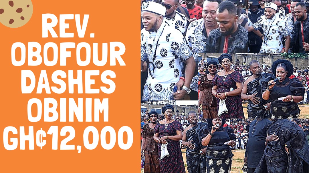 video:Rev. Obofour dashes Obinim GH¢12,000 at his father’s funeral