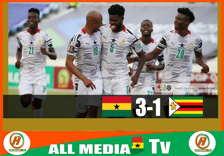 World Cup qualifier: Ghana 3-1 Zimbabwe