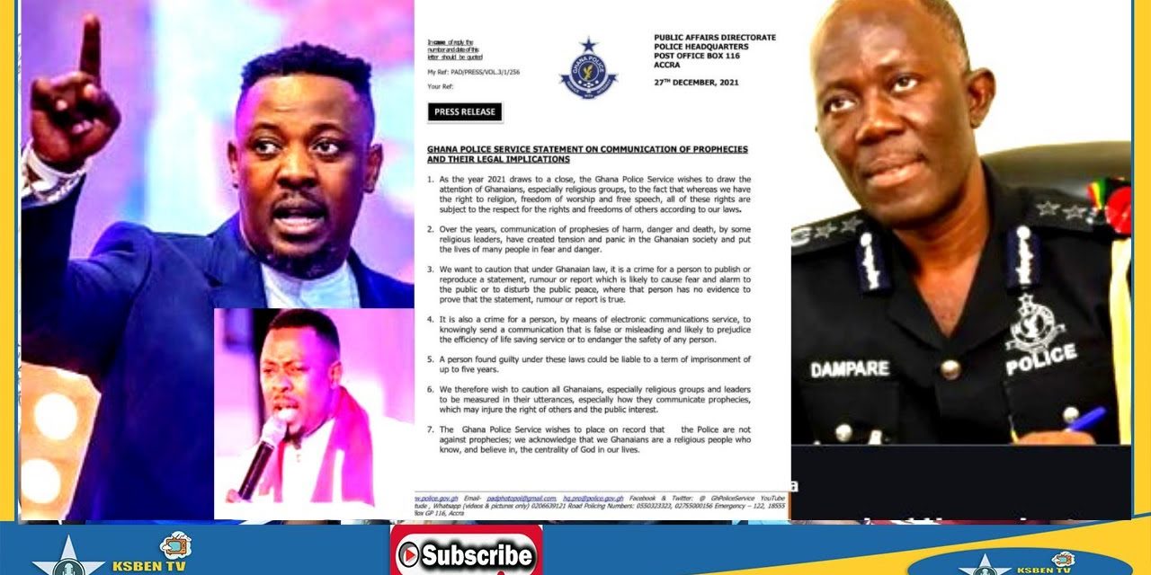 Prophet Nigel Gaisie Replies IGP: ” IGP is not my God. I will still go ahead and prophesy. “