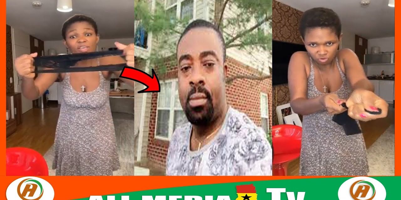 Tina baby removes pants in a Facebook live video to curse Amankrado