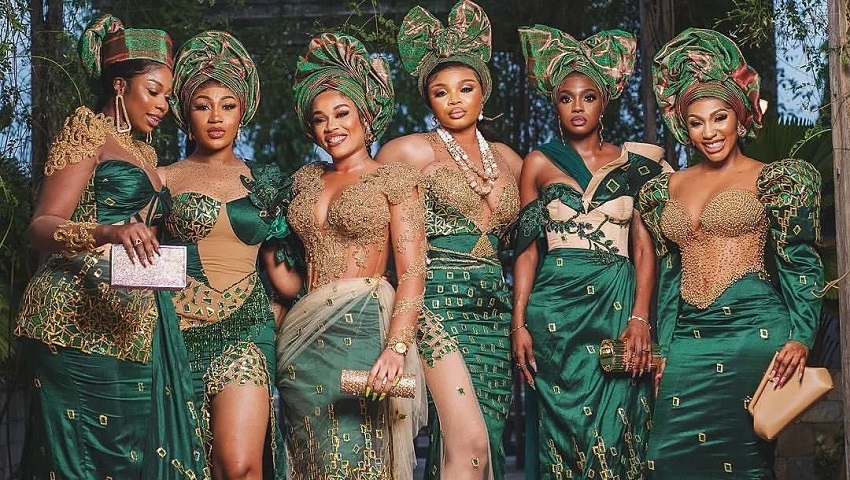 Ini Edo, Uche Jumbo, Lydia Forson and others show up at Rita Dominic’s traditional wedding