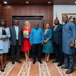 Oxford Business Group gives Akufo-Addo a copy of its most recent report.